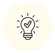 Lightbulb in a hexagon