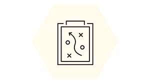 Hexagon with icon inside