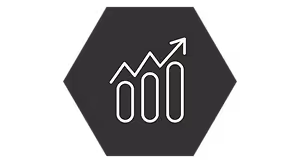 Bar chart with increasing bars icon