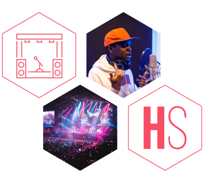 Hexagons with hope solutions logo and sustainable event