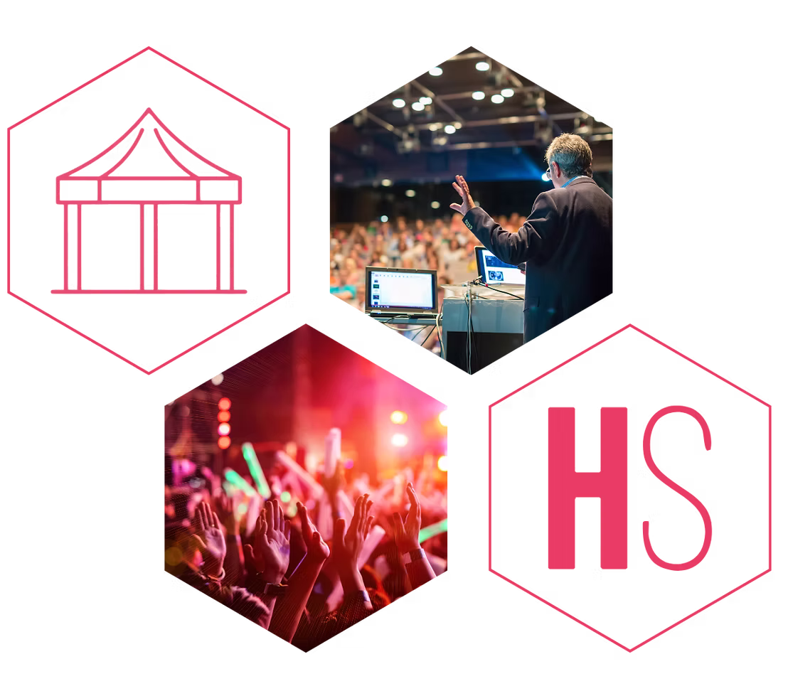 HopeSolutions Hexagons with 2 icons and 2 images