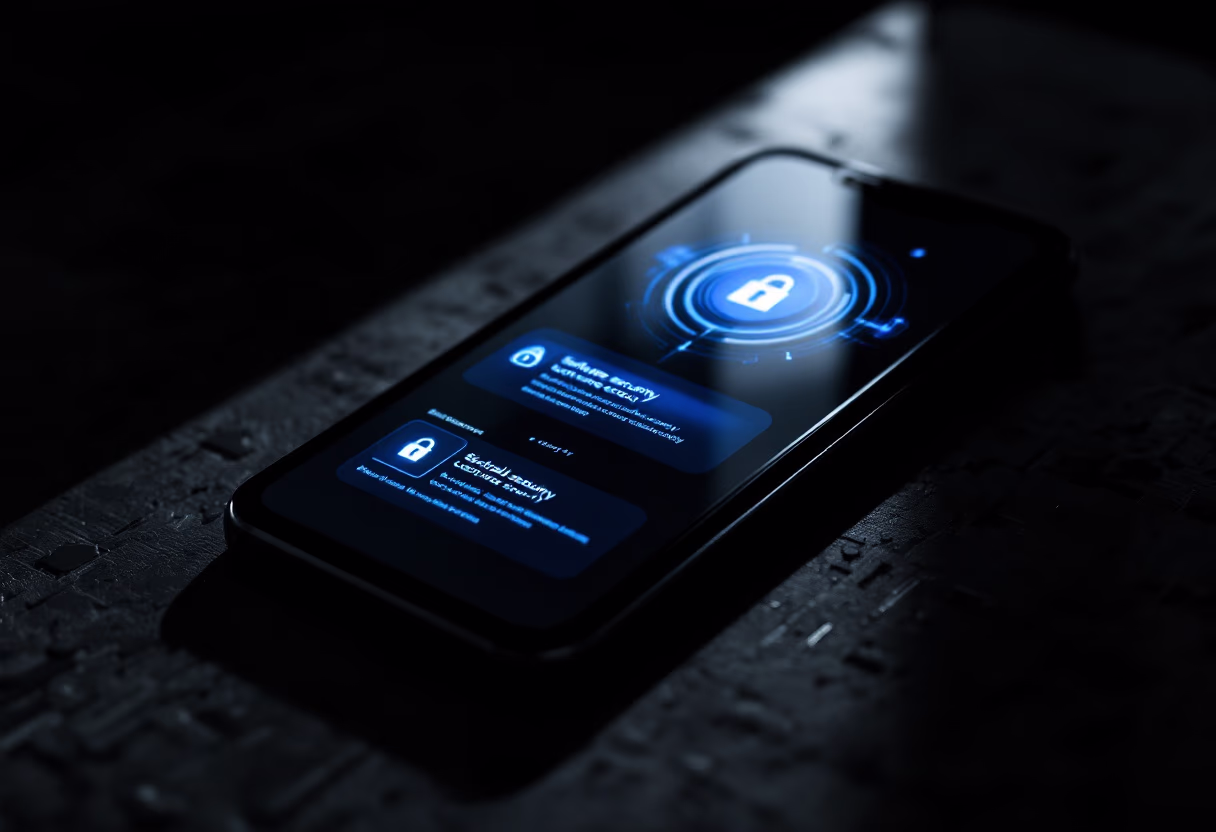 [interface] image of software security protocols (for an ai fintech company)