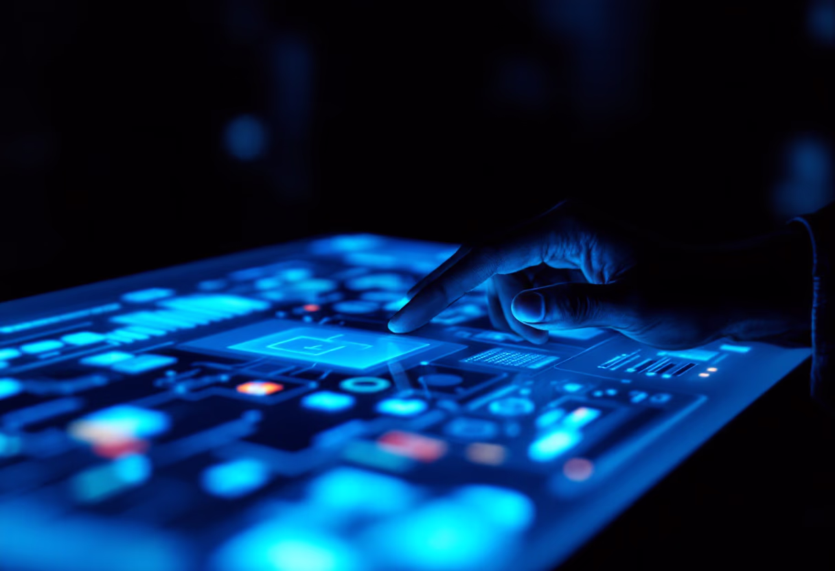image of students engaging with the software