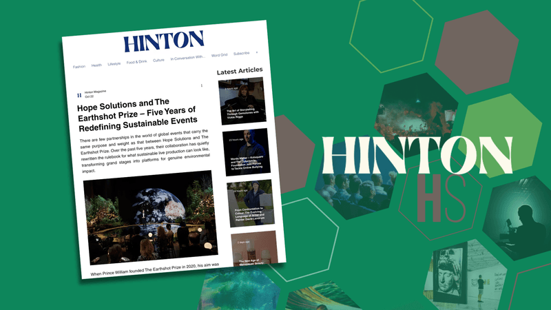 Hope Solutions & The Earthshot Prize: Five Years of Impact | Hinton ...