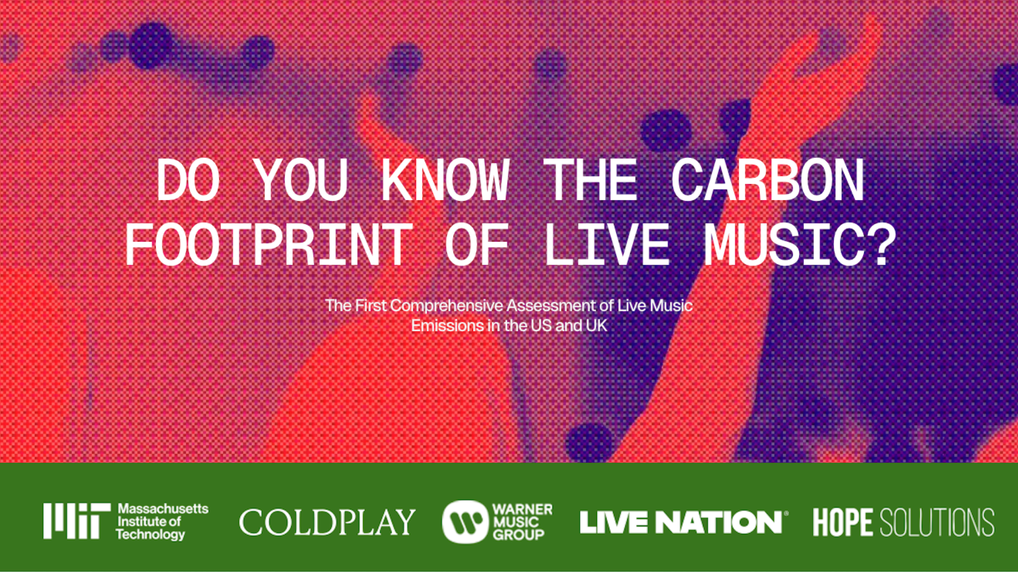 Hope Solutions Joins MIT, Live Nation, Warner Music & Coldplay on Major Climate Study