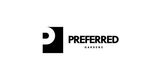 Addium customer logo featuring Preferred Gardens text and geometric P icon