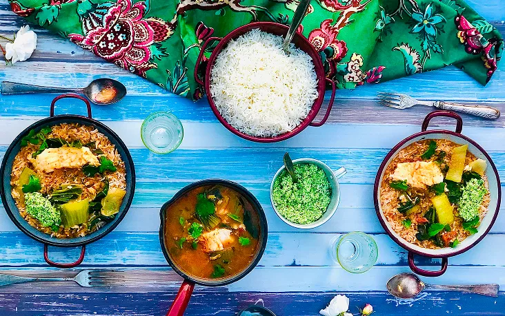 Plats mauriciens traditionnels dégustés lors d’un séjour gourmand avec MJ Holidays.