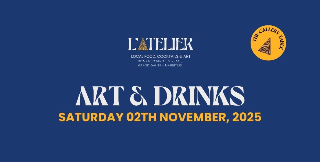 Ambiance détendue du brunch Art & Drinks à l’île Maurice, mêlant art local, gastronomie et moments de partage avec MJ Holidays.