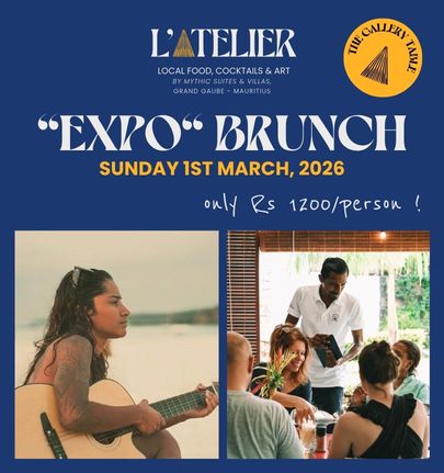 “Expo” brunch on Sunday, March 1, 2026 in Mauritius, an event combining art, gastronomy and conviviality organized by MJ Holidays.