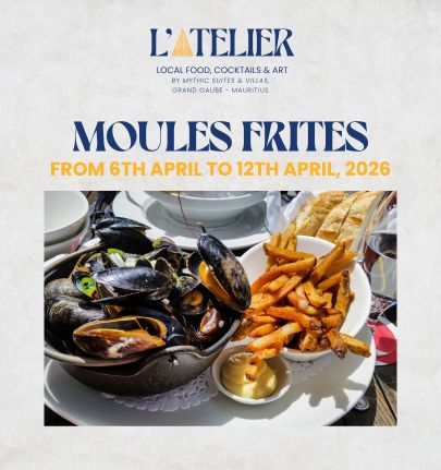 Moules Frites from 6 to 12 April in Mauritius, a gourmet break celebrating a great classic in a friendly and tropical atmosphere, signed by MJ Holidays.