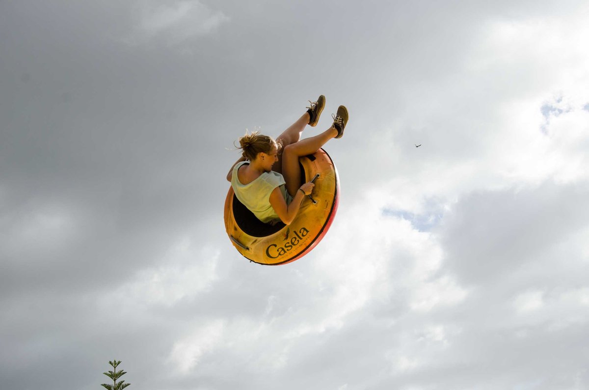 Toboggan en famille au Casela Nature Parks