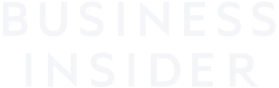A white logo for a business.