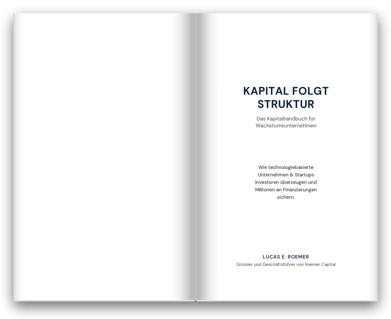 Doppelseite aus Kapital folgt Struktur: Titelseite