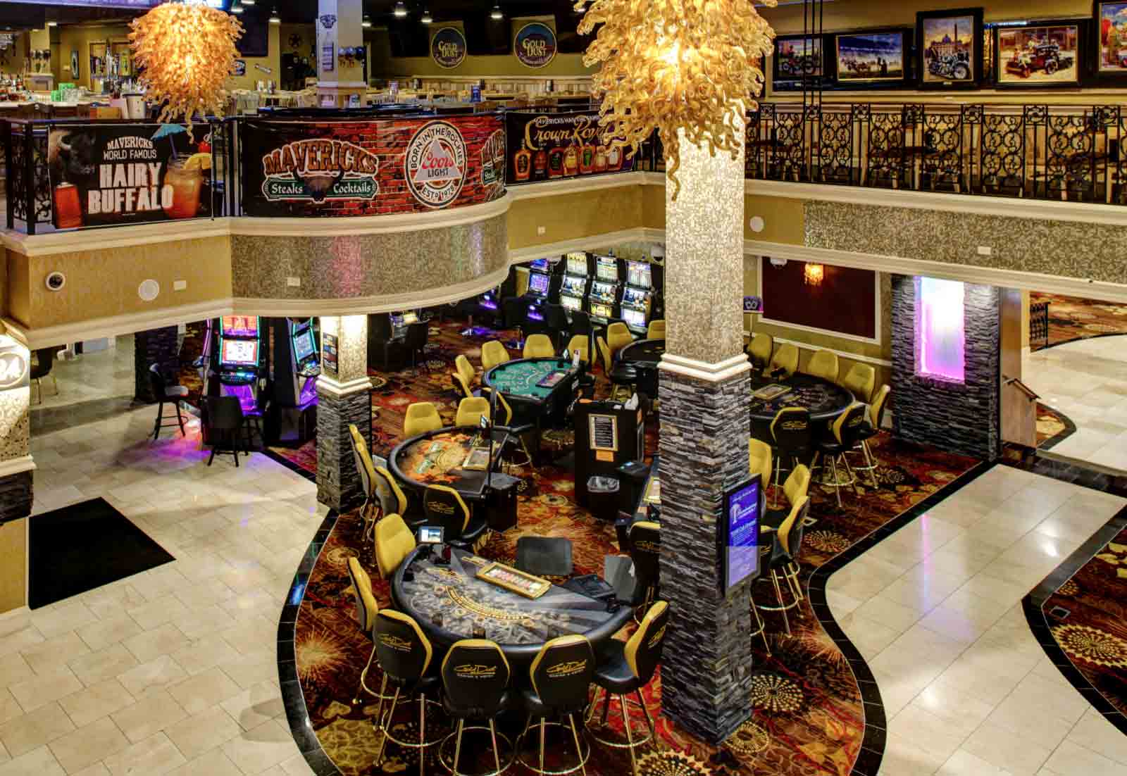 balcony view of casino floor