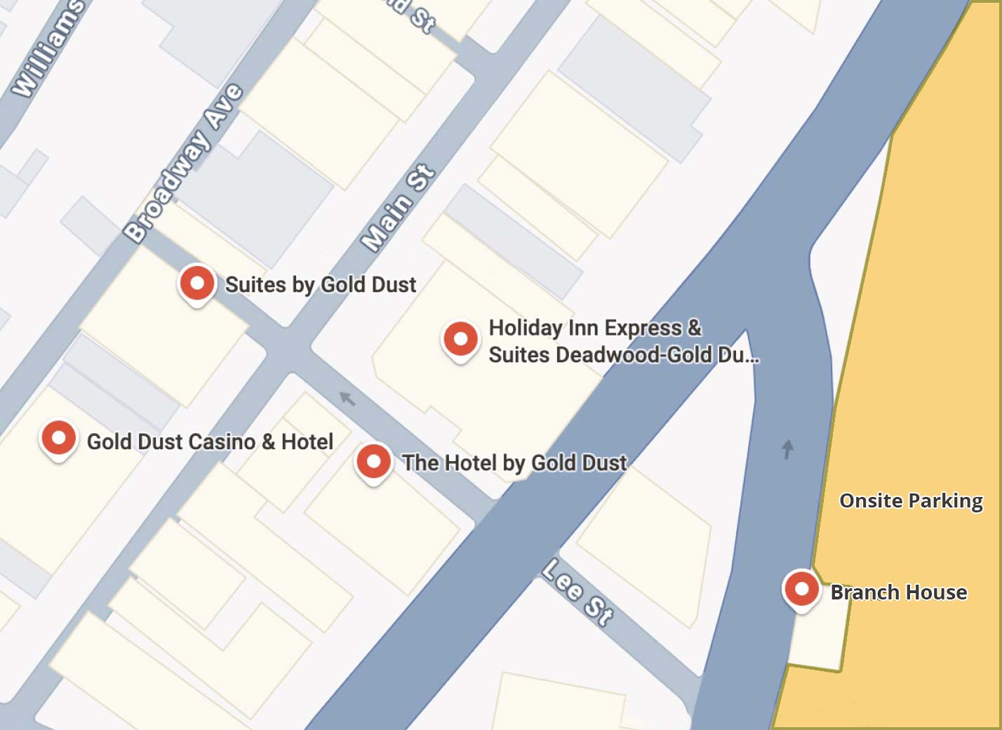 gold dust properties map