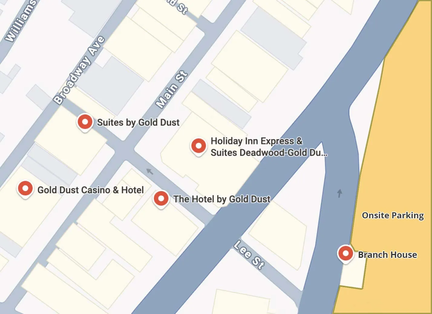 gold dust properties map