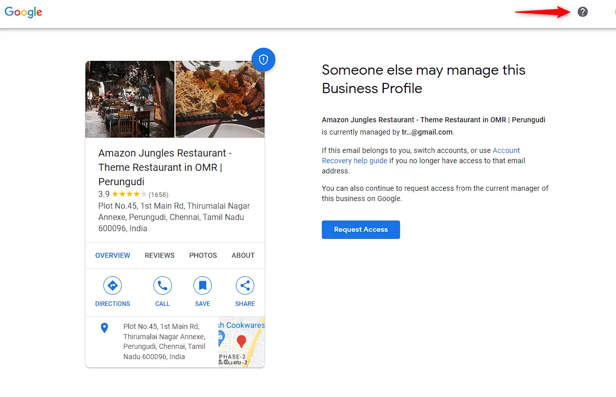 Recover Google Business Listing