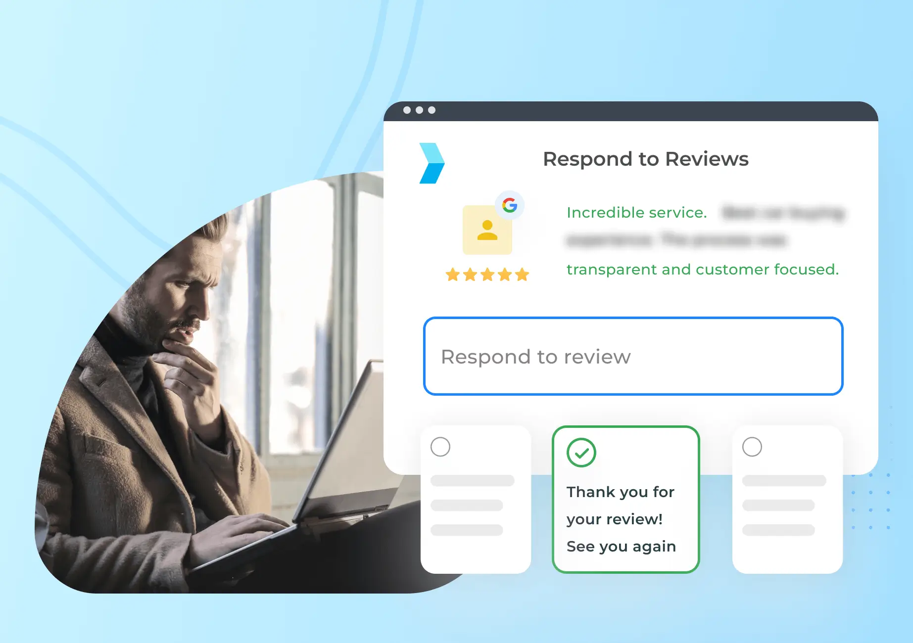 Online ratings and reviews management with synup