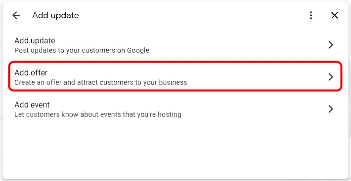 Special Offer on Google Business Profile