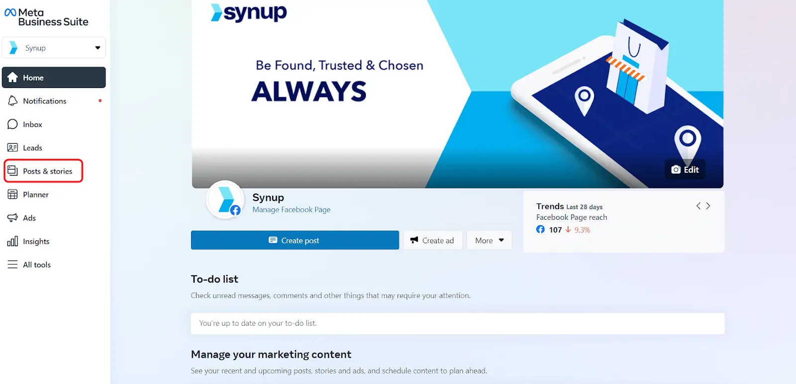 Meta Business Suite - Post & Stories