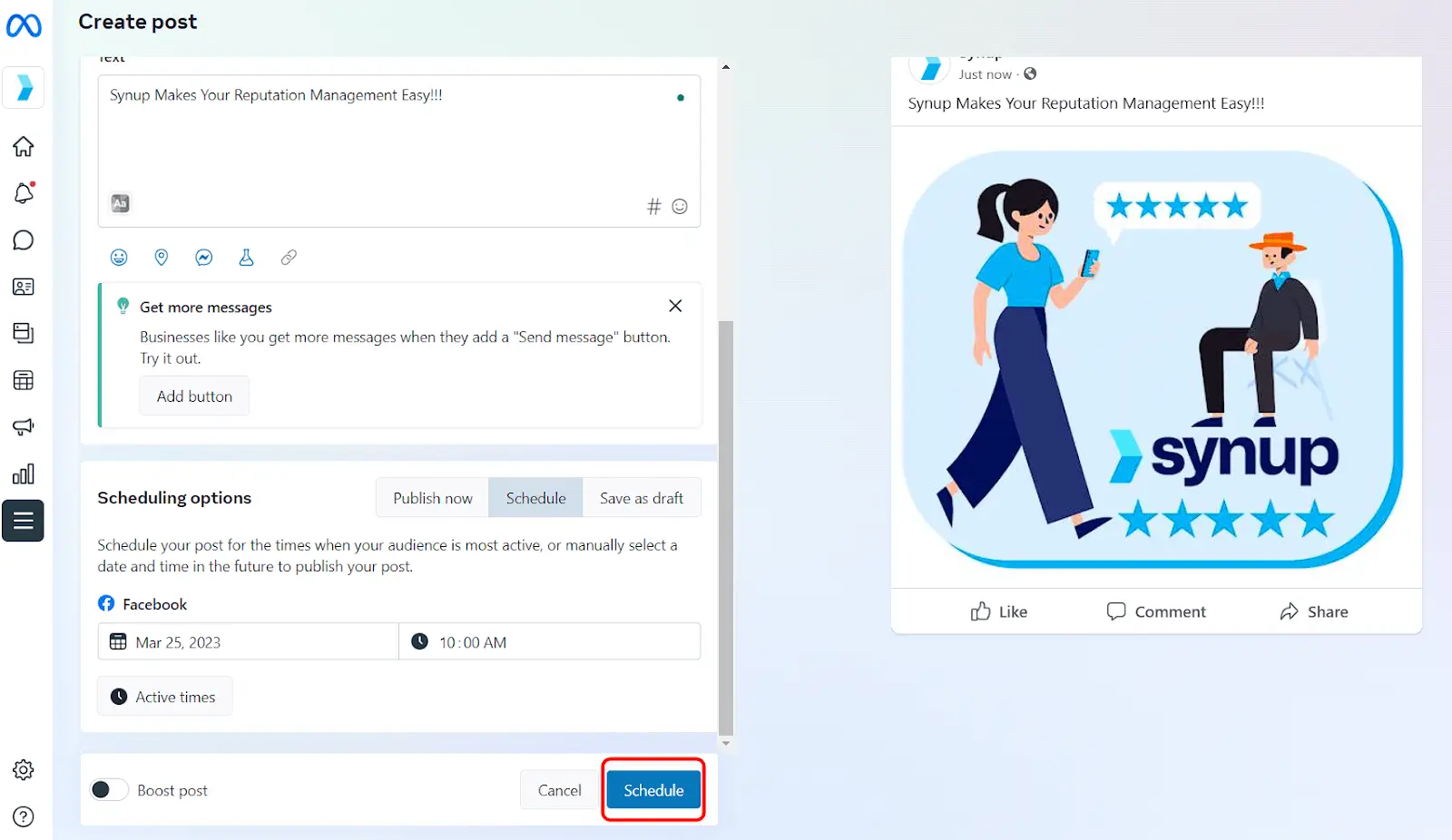 Schedule Posts and Stories on Meta Business Suite