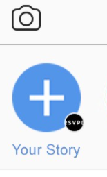 A screenshot of Instagram's story button in the interface