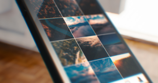 A photo of a mobile phone gallery