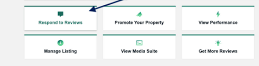 A screenshot of TripAdvisor's business profile menu