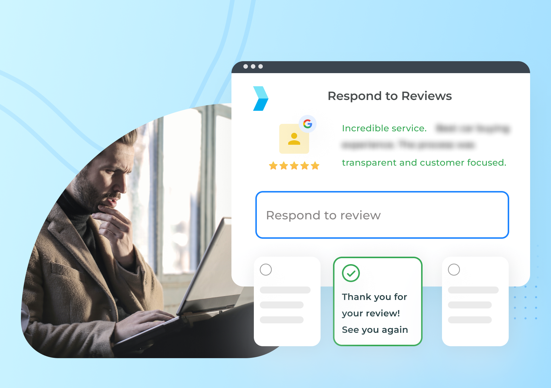Online ratings and reviews management with synup