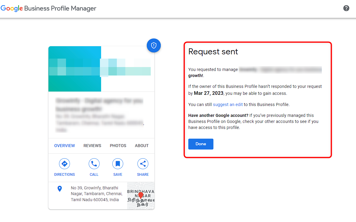 Recover Google Business Listing