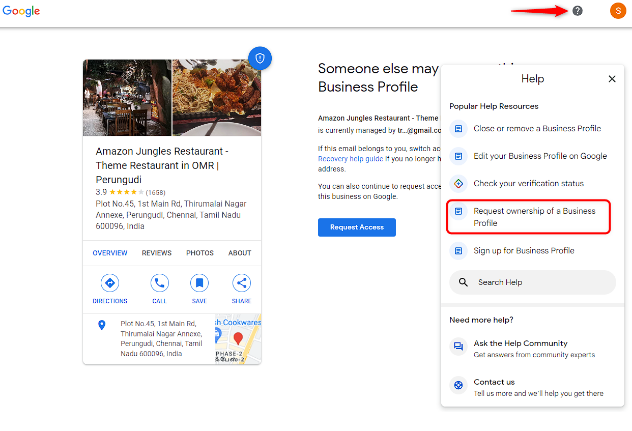 Recover Google Business Listing