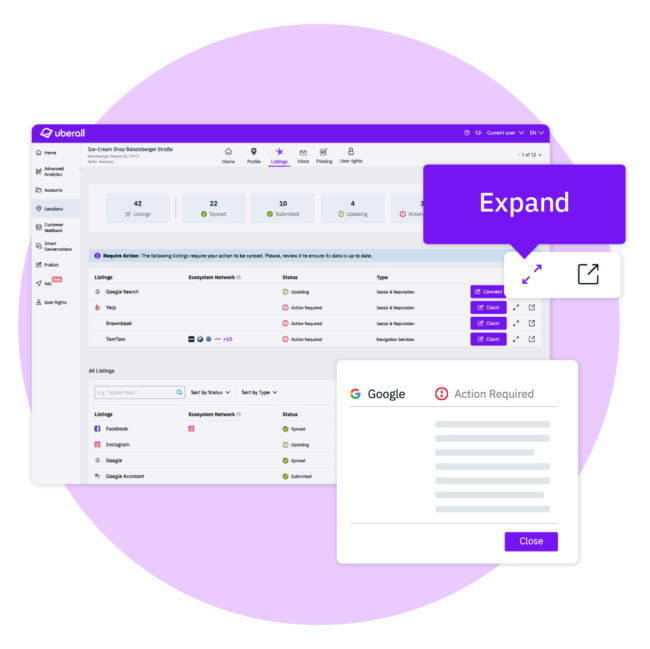 Uberall Demo - Listings Management