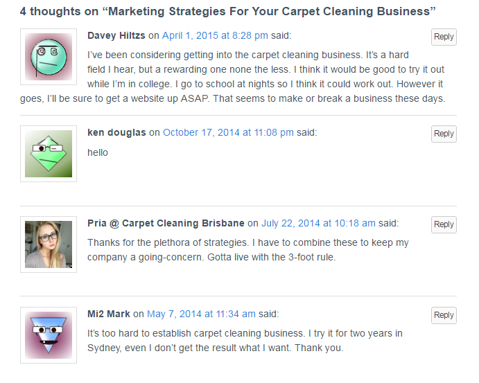 Forum for carpet cleaners