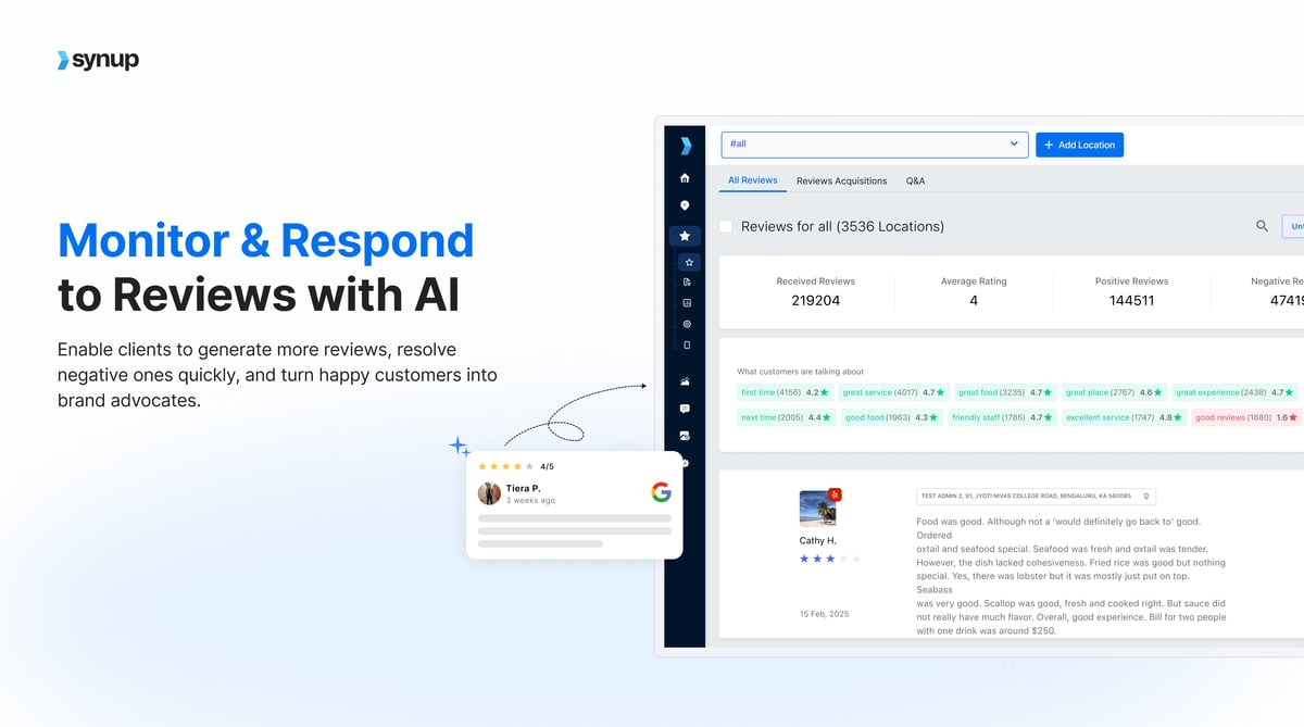 Synup Demo - Reputation Management