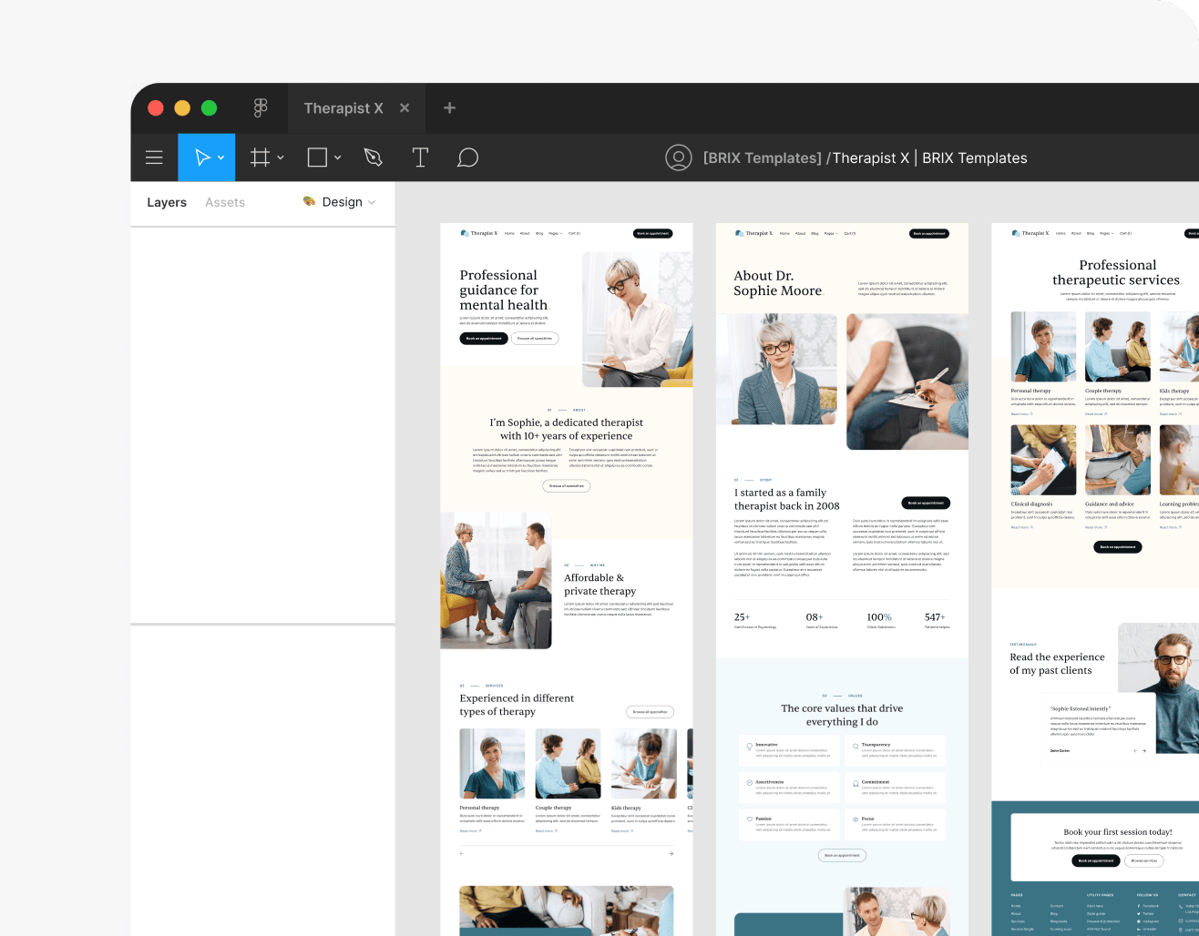 Therapist X - Figma File Included - Therapy Webflow Template