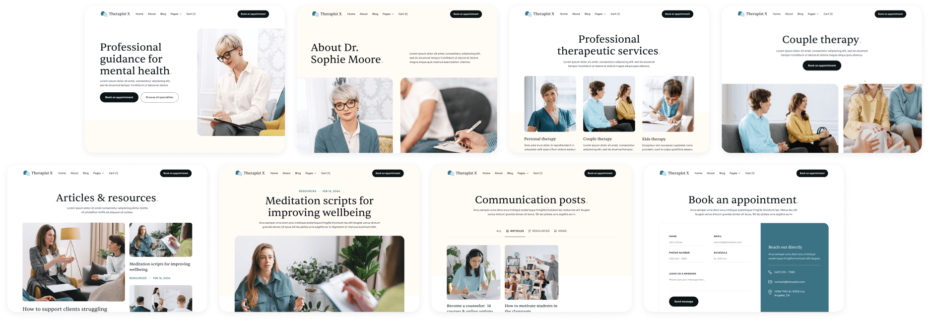 Therapist X - Therapist Banner - Therapy Webflow Template