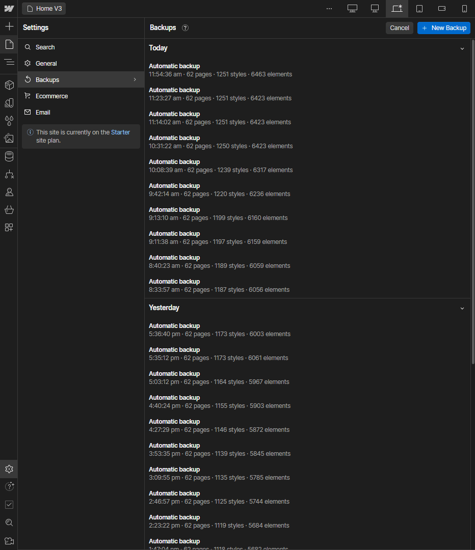 Backups - Therapist X Webflow Template