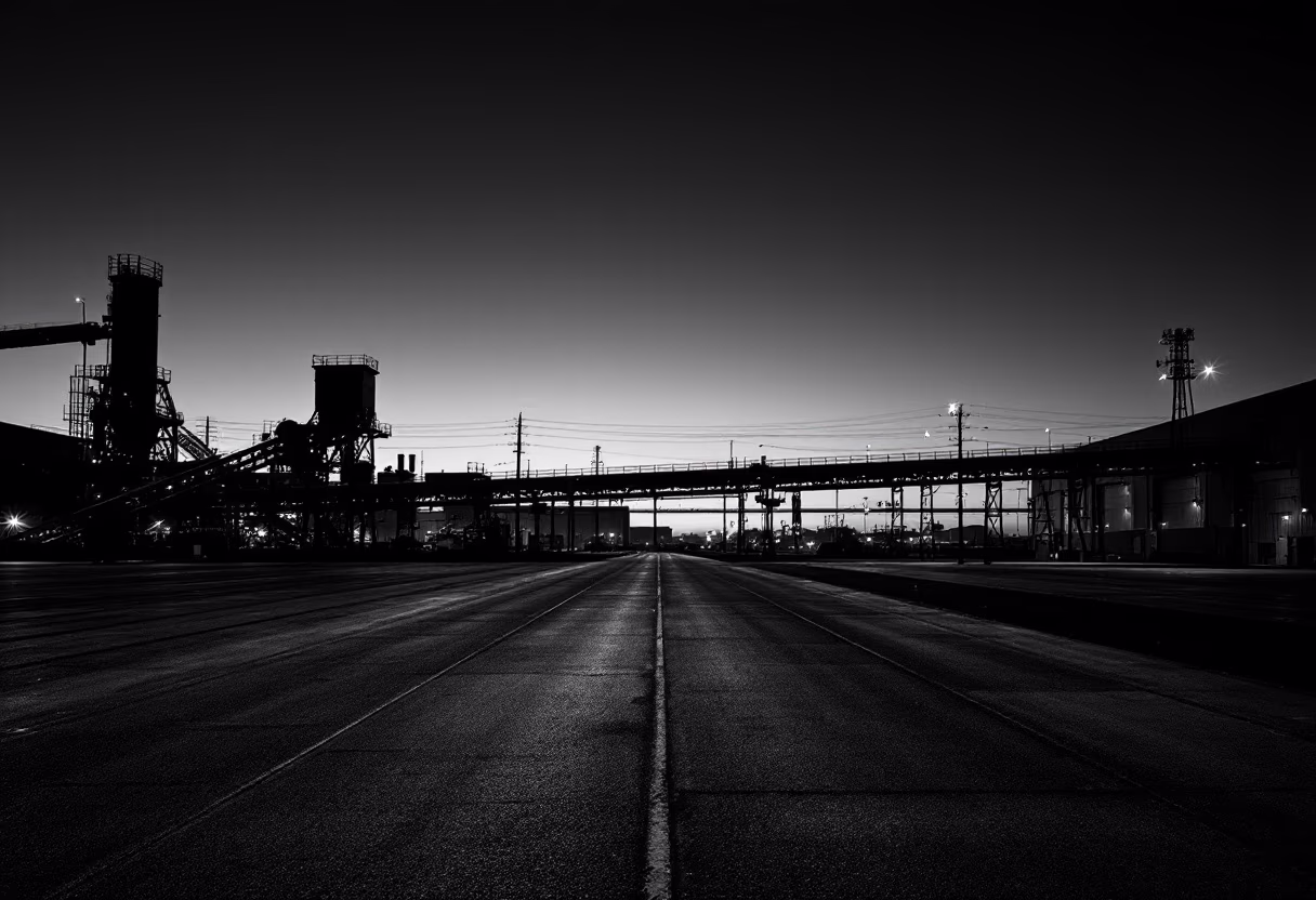 image of a construction site at dusk