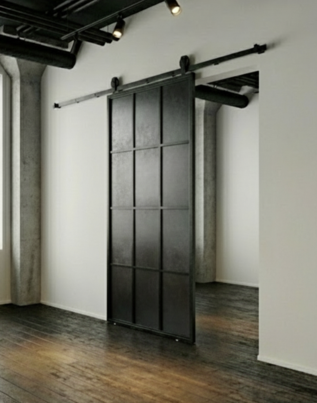 Crown barn door detail