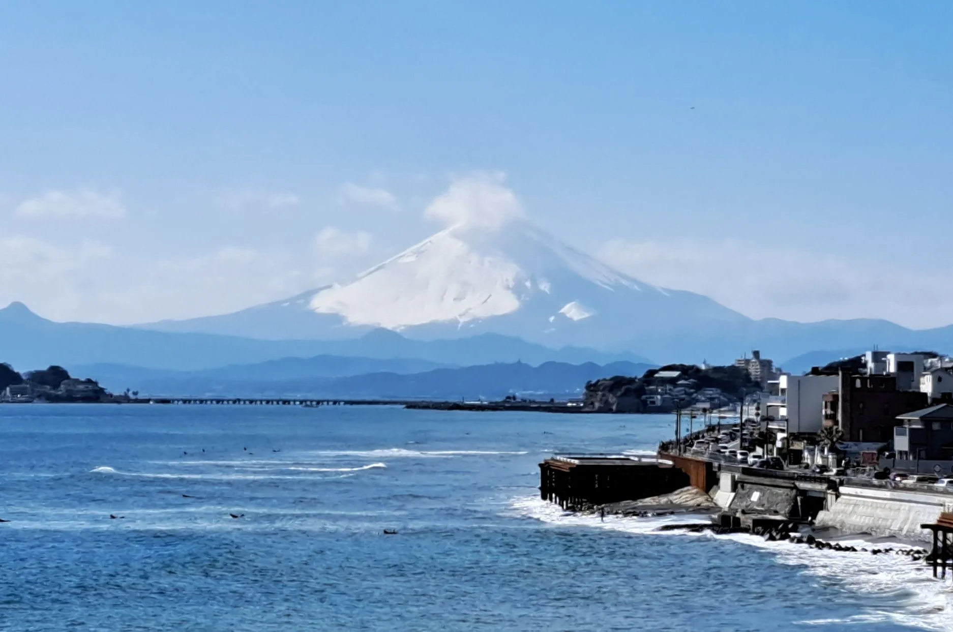 Mont Fuji vu de kamakura kaihin kouen