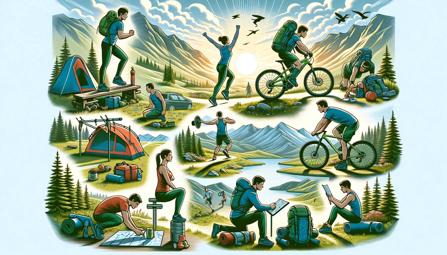 Activities needed to prepare for a hike