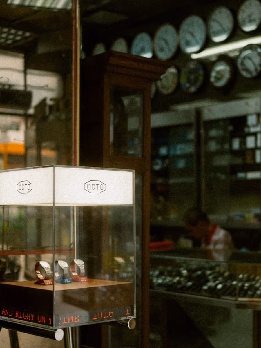Octo watch brand identity – modern, offbeat design blending vintage and contemporary