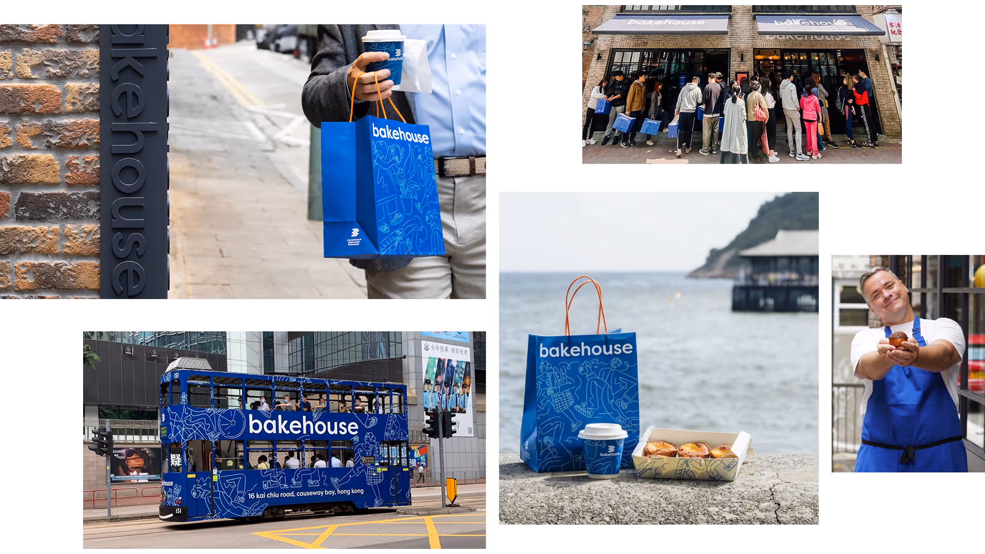 Bakehouse brand identity – bold offline signage and visual presence