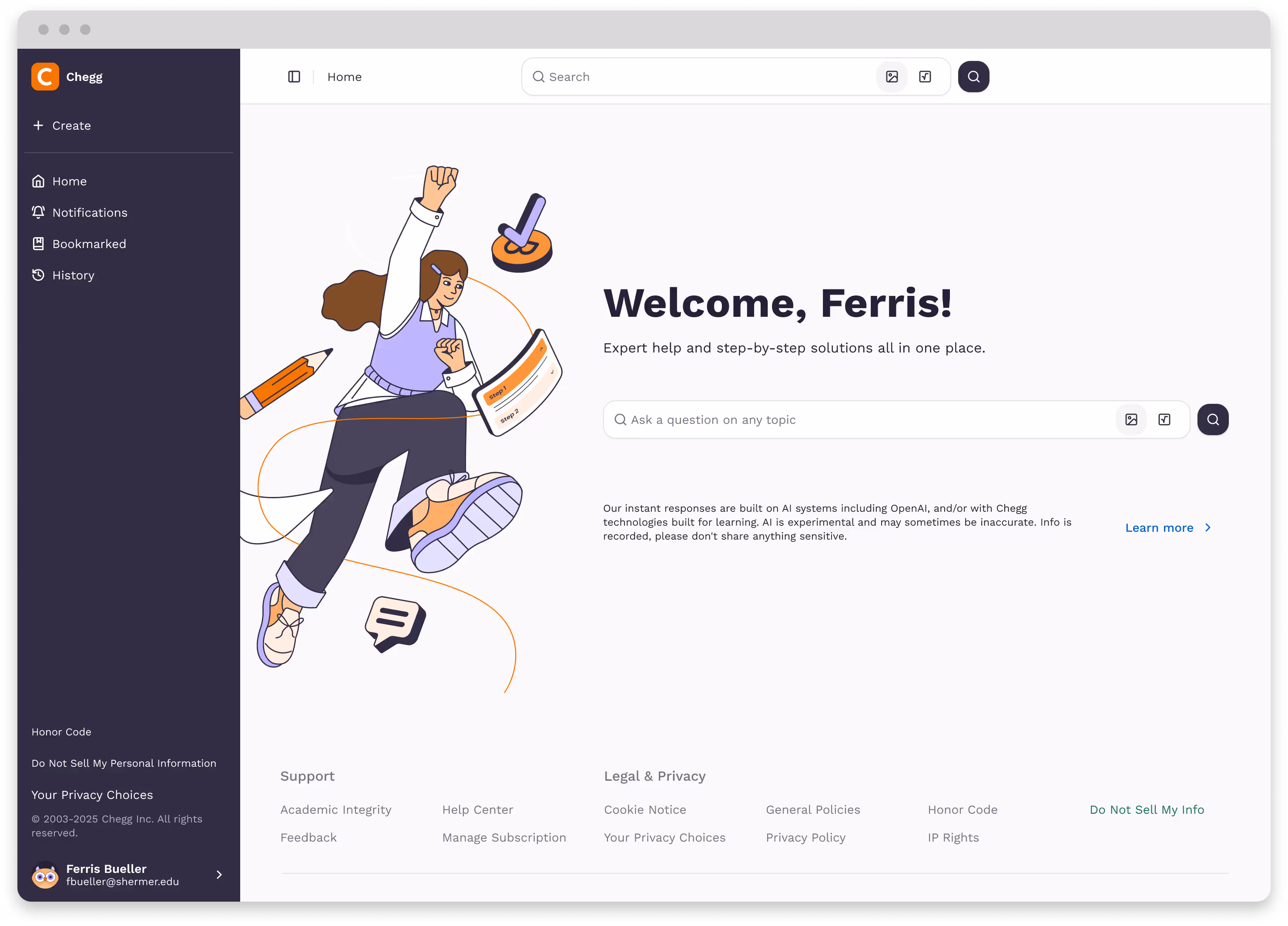 Chegg product interface – new unified design system with consistent UI