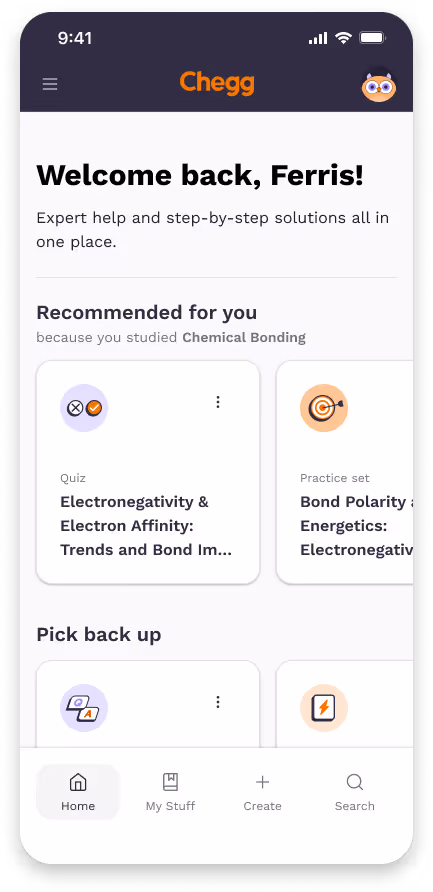 Chegg product interface – new unified design system with consistent UI