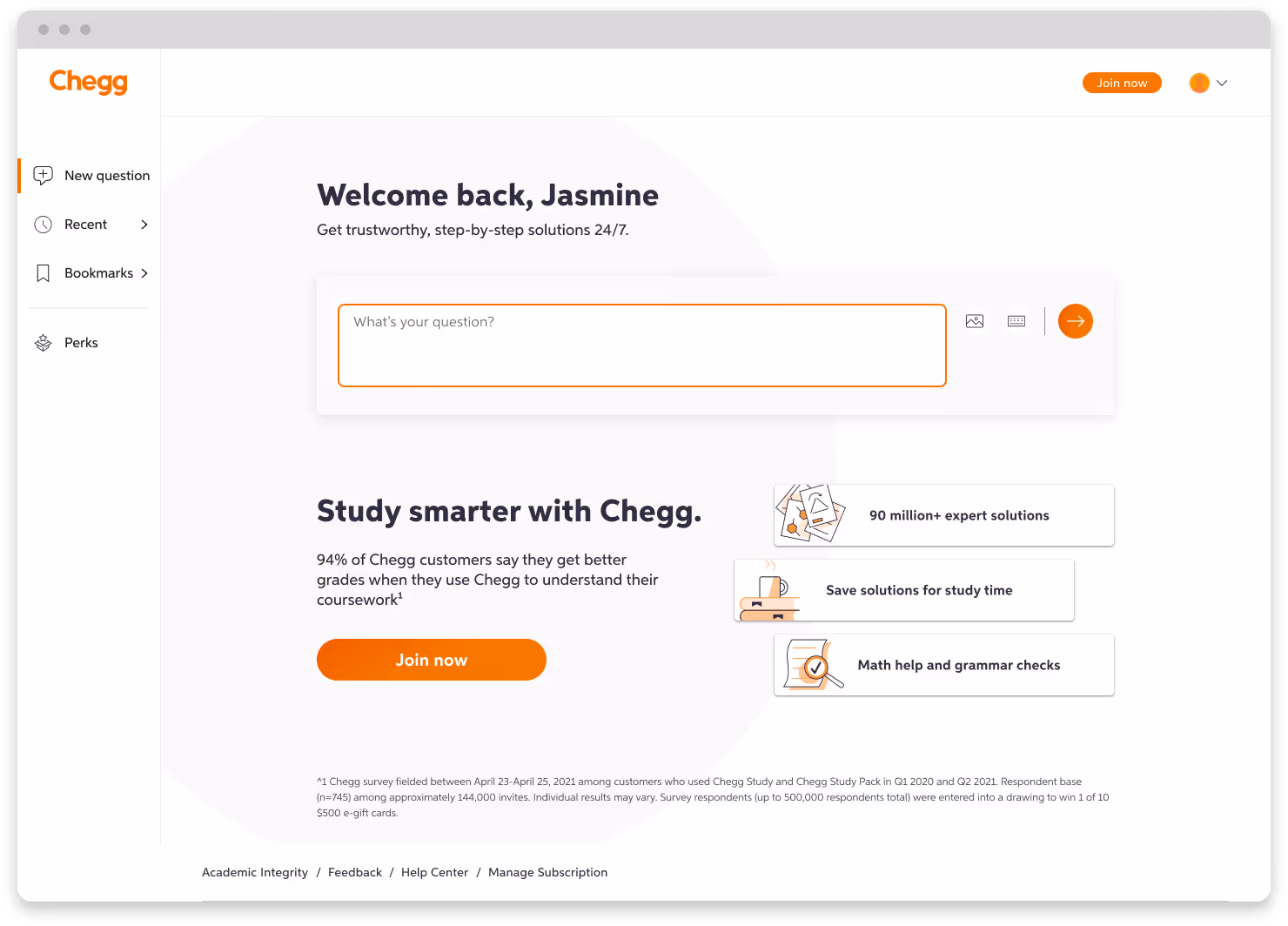 Chegg product interface – old, fragmented design with inconsistent UI