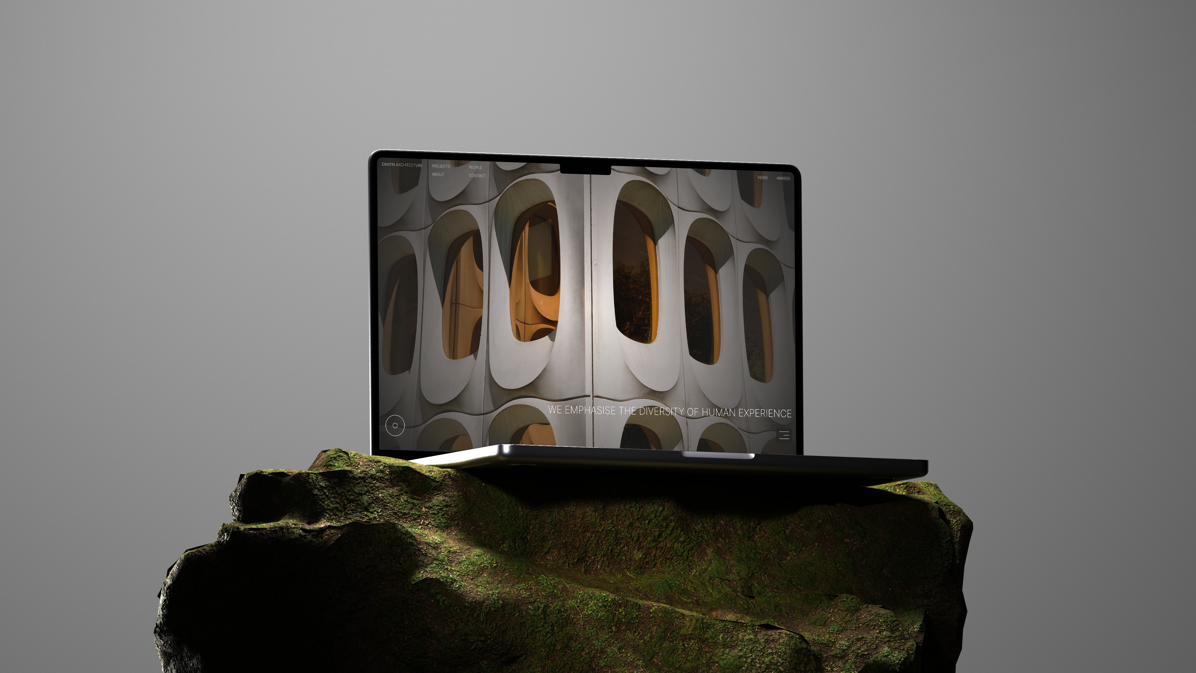 DIMITRI Architecture Website Macbook Mockup
