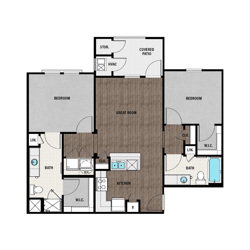 Two Bedroom layout
