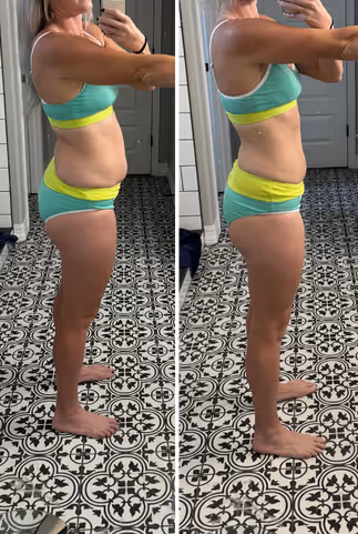 Before and after weight loss results with Shred Weightloss program