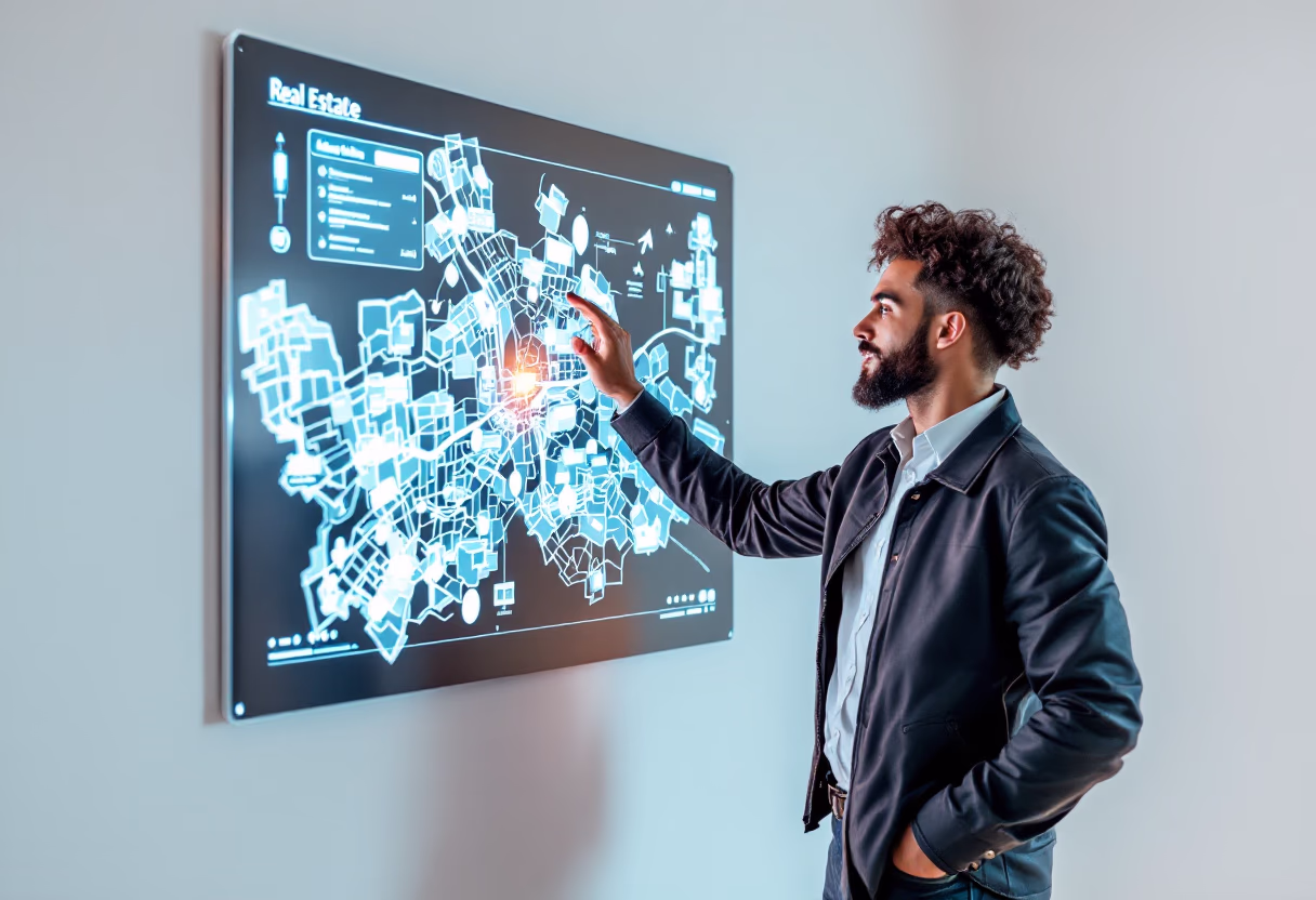 image of individuals using real estate tech
